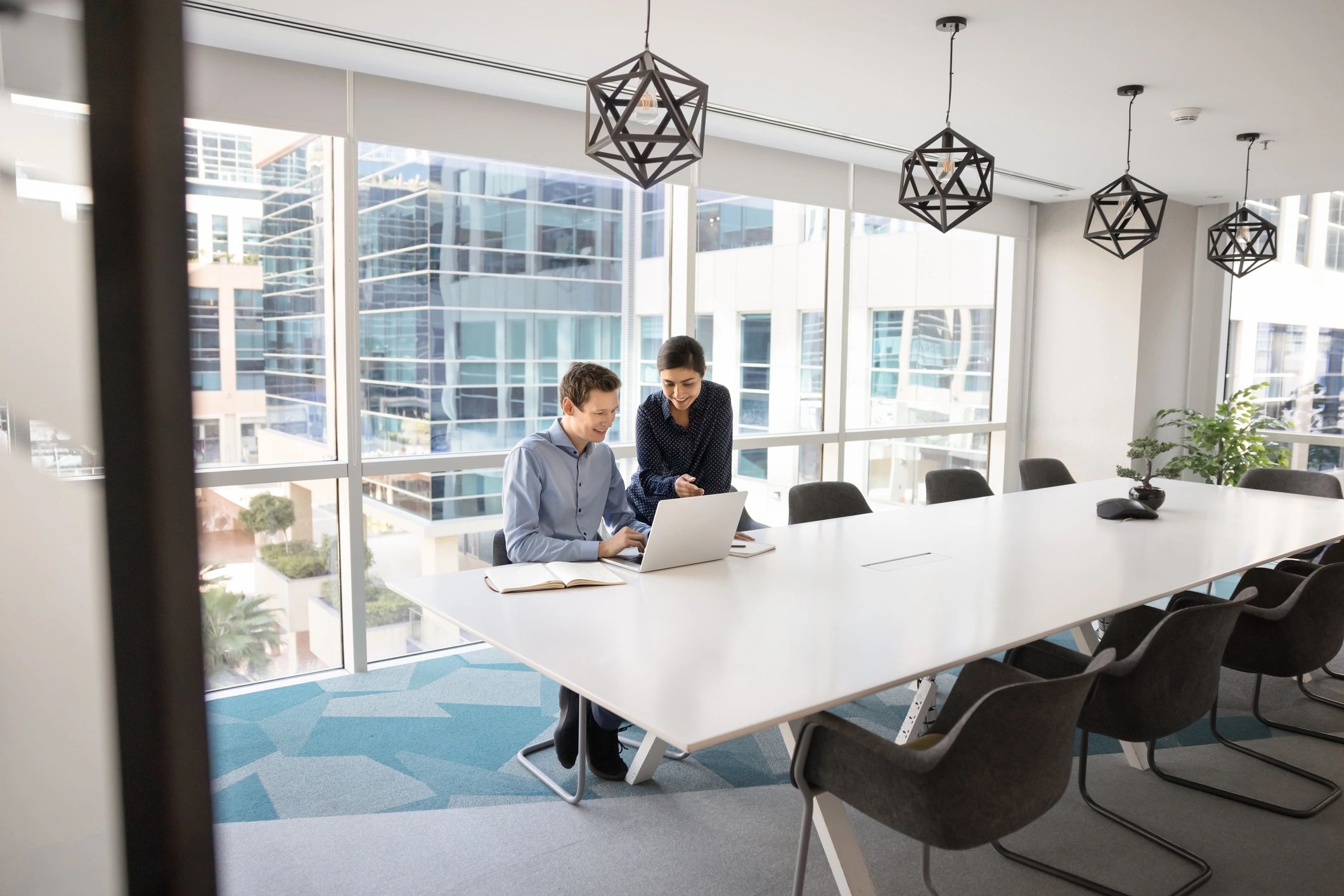 Professional consultation in a conference room
