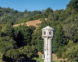the lafayette California reservoir with the focus on the tower